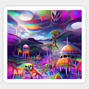 Psychedelic Alien World #1 Sticker